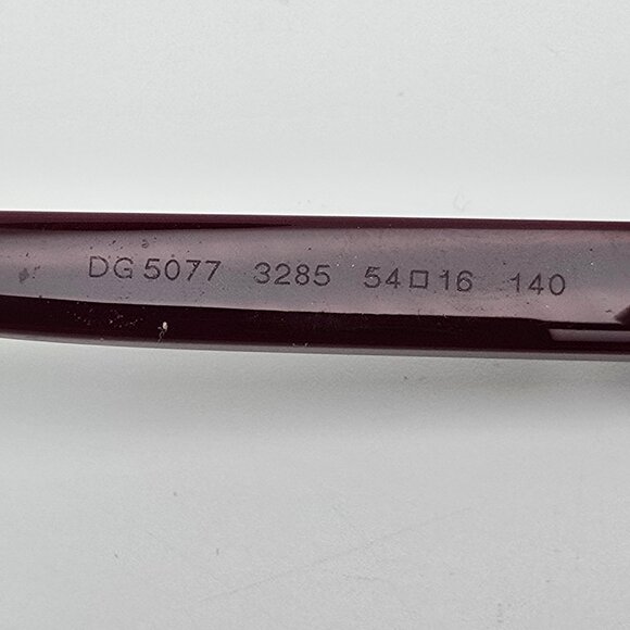 *SOLD* Dolce & Gabbana DG 5077 3285 Bordeaux Eyeglasses Frame w/ Case Italy 54mm - Picture 8 of 15